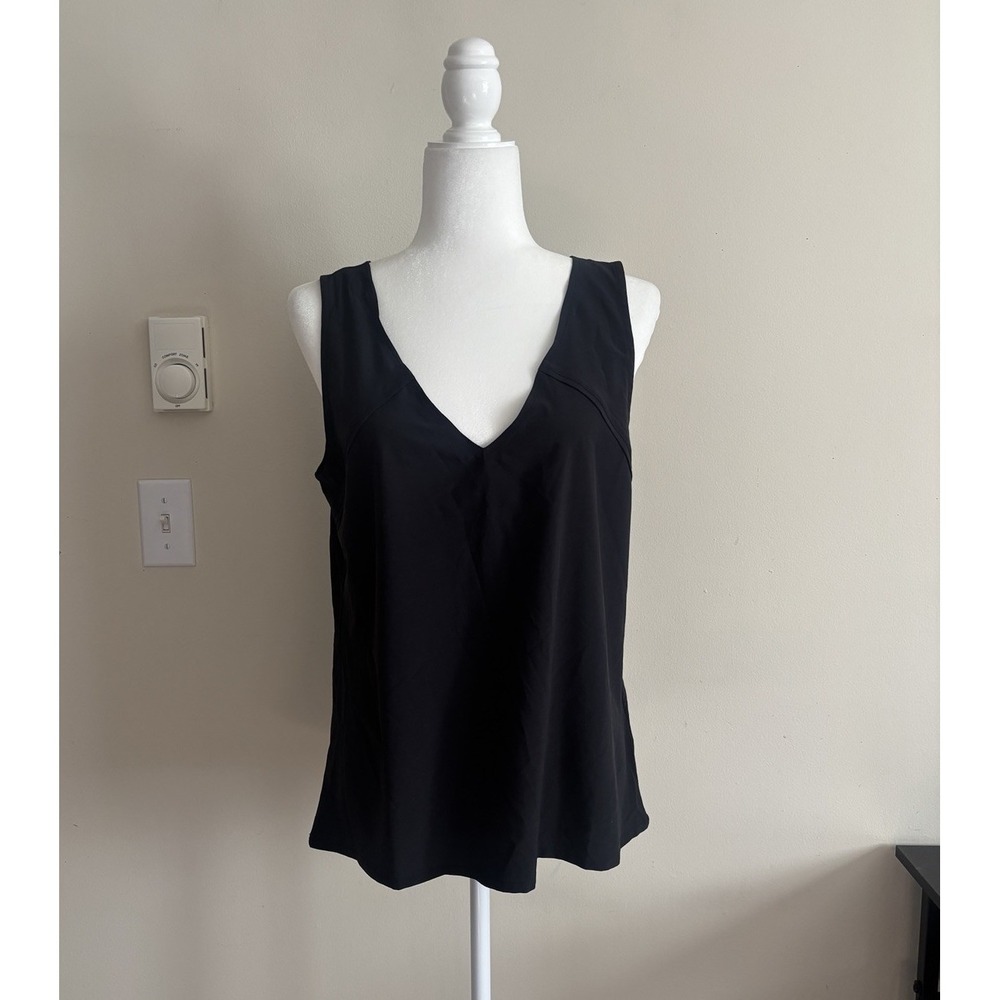 Indyeva Halka II Sleeveless Top‎ Womens Medium Black Minimalist Neutral Chic